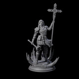 Starborn Human Cleric Miniature for Dungeons and Dragons, Pathfinder or other TTRPGs