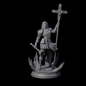 Starborn Human Cleric Miniature for Dungeons and Dragons, Pathfinder or other TTRPGs
