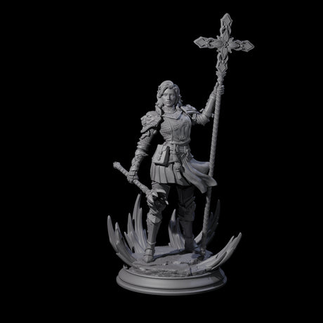 Starborn Human Cleric Miniature for Dungeons and Dragons, Pathfinder or other TTRPGs