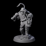 Staring Human Fisherman Miniature for Dungeons and Dragons, Pathfinder or other TTRPGs