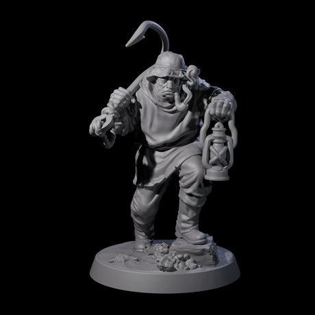 Staring Human Fisherman Miniature for Dungeons and Dragons, Pathfinder or other TTRPGs