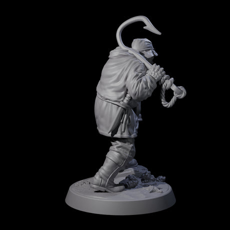 Staring Human Fisherman Miniature for Dungeons and Dragons, Pathfinder or other TTRPGs