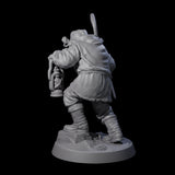 Staring Human Fisherman Miniature for Dungeons and Dragons, Pathfinder or other TTRPGs