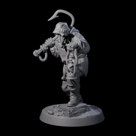 Staring Human Fisherman Miniature for Dungeons and Dragons, Pathfinder or other TTRPGs