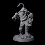 Staring Human Fisherman Miniature for Dungeons and Dragons, Pathfinder or other TTRPGs
