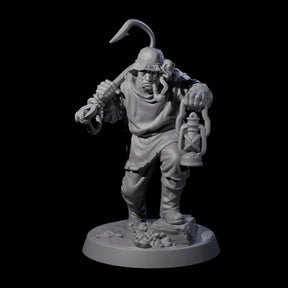 Staring Human Fisherman Miniature for Dungeons and Dragons, Pathfinder or other TTRPGs