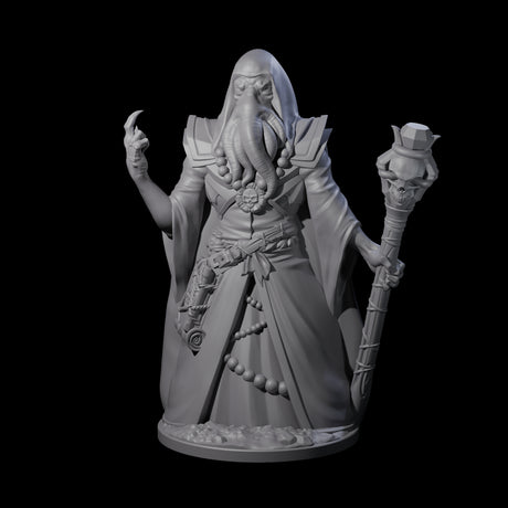 Staring Mind Flayer Arcanist Miniature for Dungeons and Dragons, Pathfinder or other TTRPGs