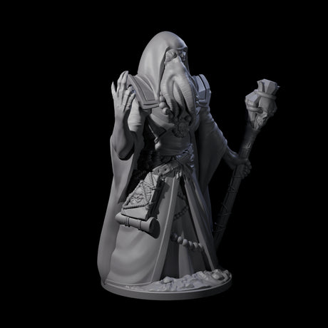 Staring Mind Flayer Arcanist Miniature for Dungeons and Dragons, Pathfinder or other TTRPGs
