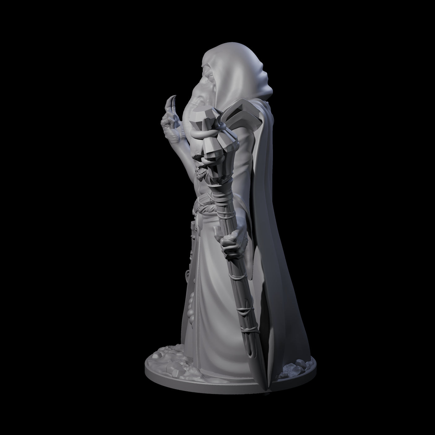 Staring Mind Flayer Arcanist Miniature for Dungeons and Dragons, Pathfinder or other TTRPGs