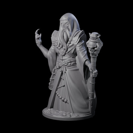 Staring Mind Flayer Arcanist Miniature for Dungeons and Dragons, Pathfinder or other TTRPGs