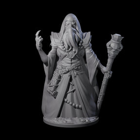 Staring Mind Flayer Arcanist Miniature for Dungeons and Dragons, Pathfinder or other TTRPGs