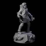 Starled Human Investigator Miniature for Dungeons and Dragons, Pathfinder or other TTRPGs