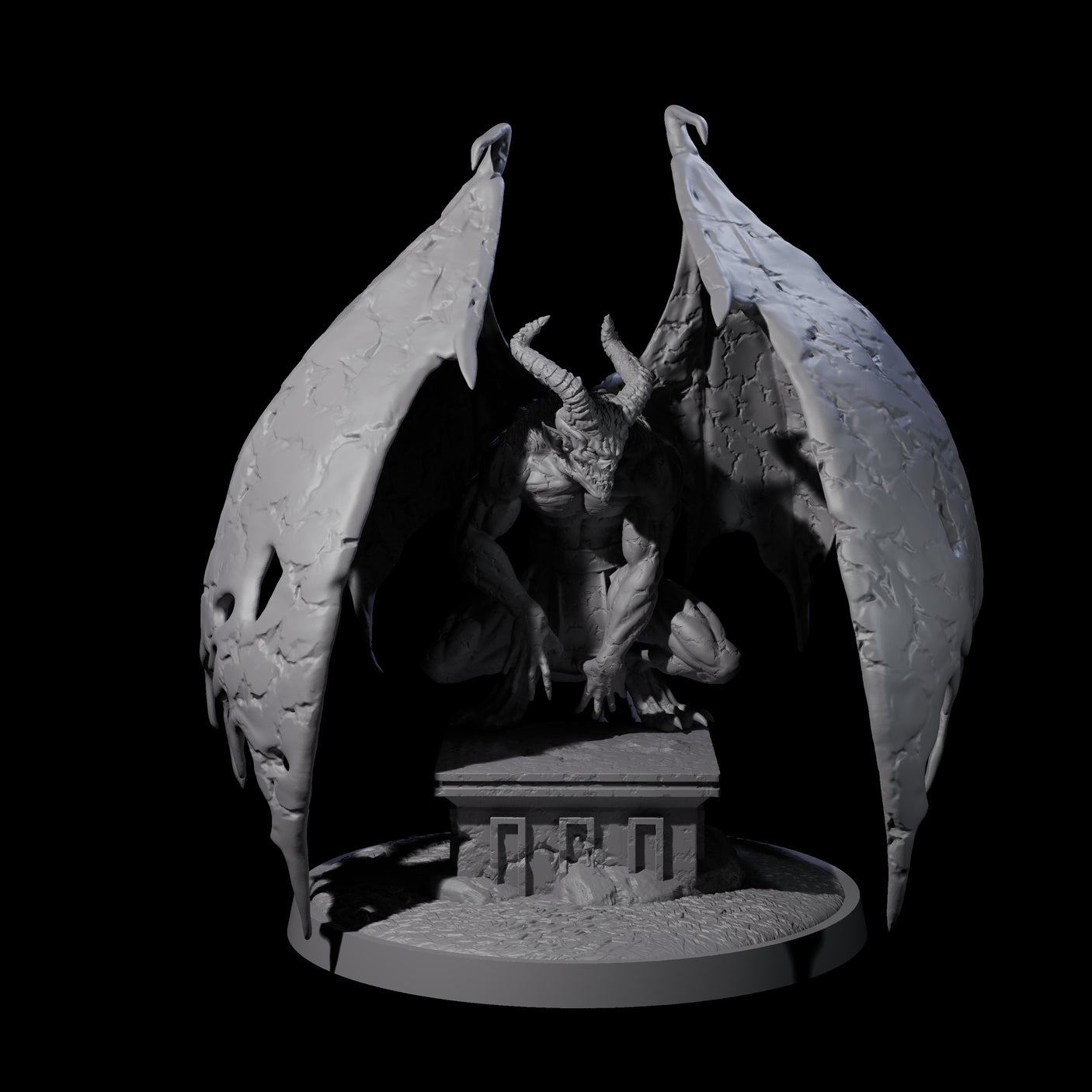 Static Gargoyle A Miniature for Dungeons and Dragons, Pathfinder or other TTRPGs