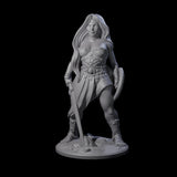 Statuesque Human Amazon Warrior Miniature for Dungeons and Dragons, Pathfinder or other TTRPGs
