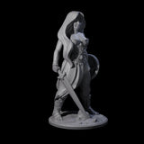 Statuesque Human Amazon Warrior Miniature for Dungeons and Dragons, Pathfinder or other TTRPGs