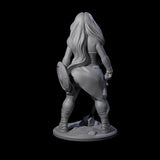 Statuesque Human Amazon Warrior Miniature for Dungeons and Dragons, Pathfinder or other TTRPGs