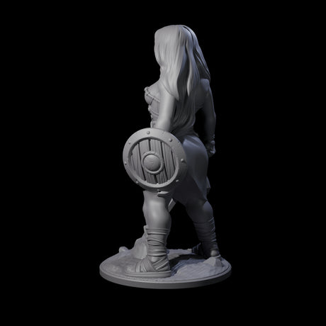 Statuesque Human Amazon Warrior Miniature for Dungeons and Dragons, Pathfinder or other TTRPGs