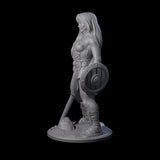 Statuesque Human Amazon Warrior Miniature for Dungeons and Dragons, Pathfinder or other TTRPGs