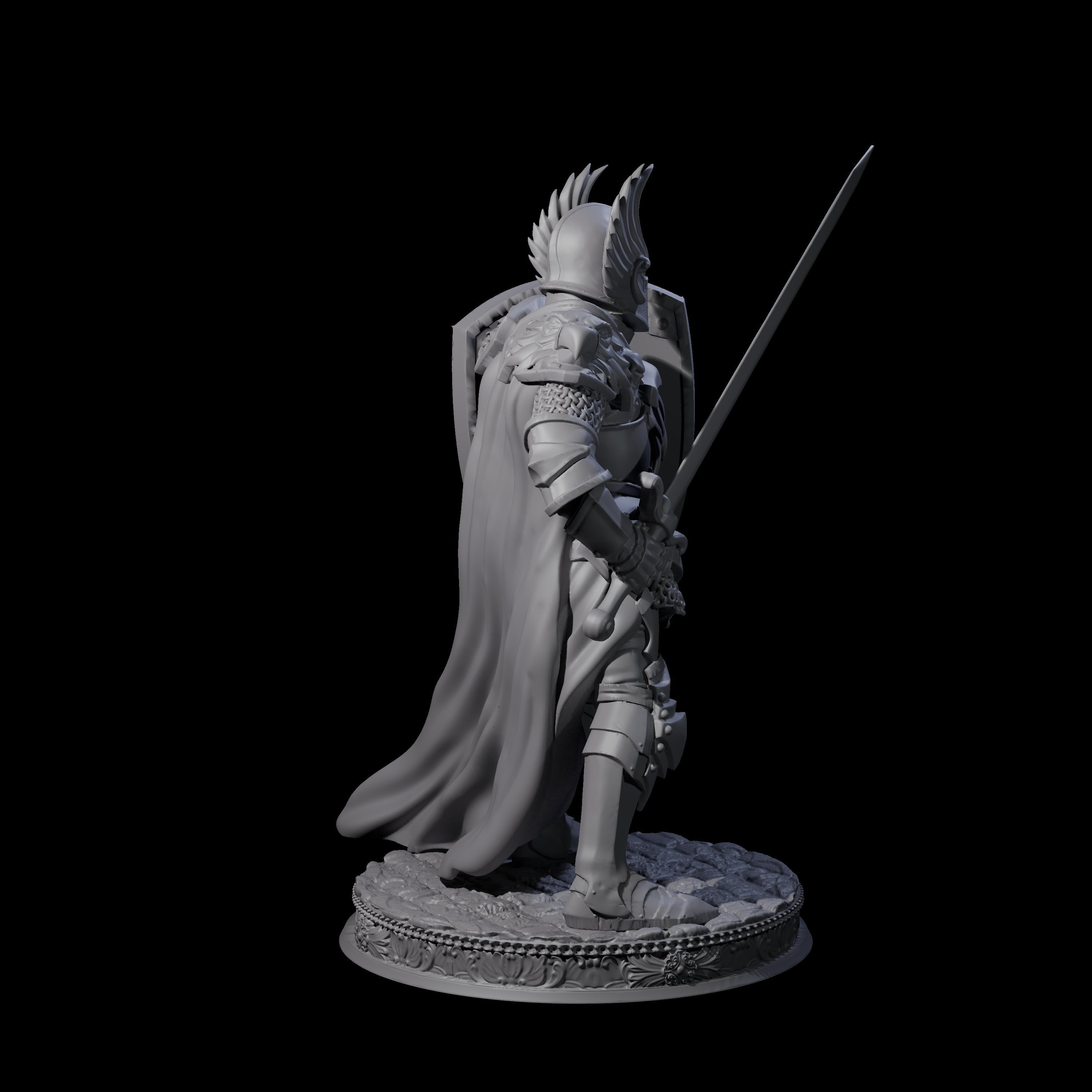 Steadfast Armoured Fighter Miniature for Dungeons and Dragons, Pathfinder or other TTRPGs