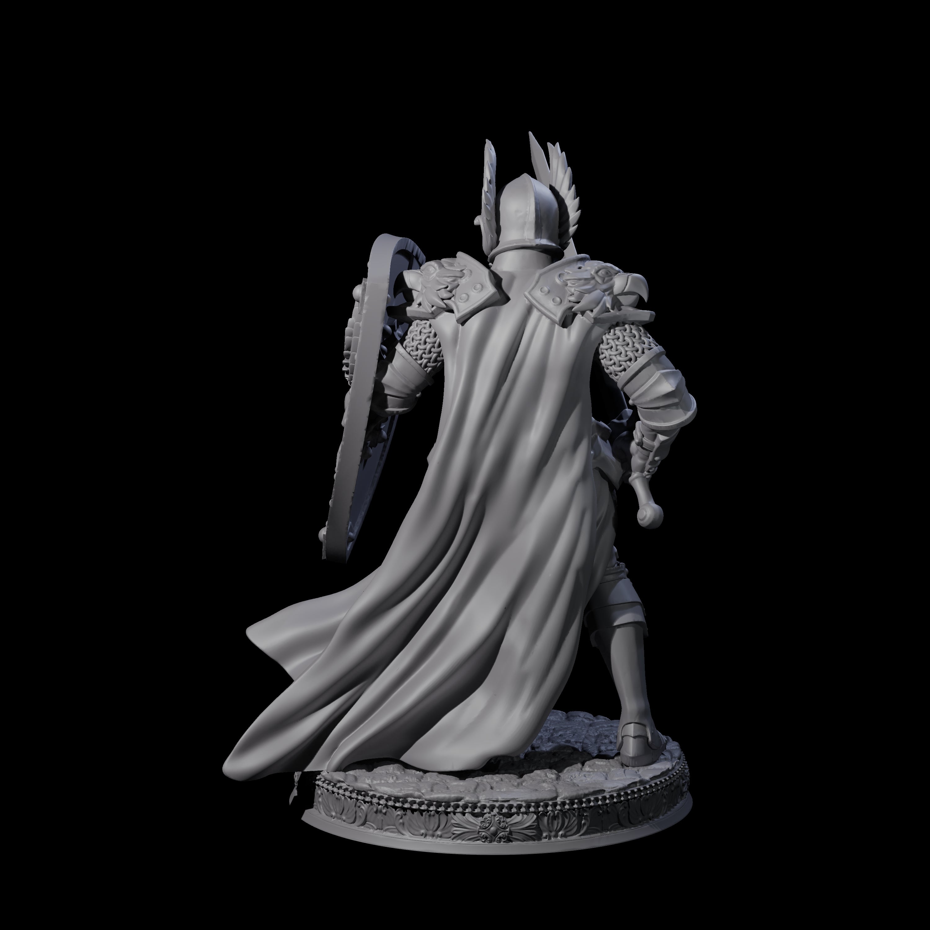 Steadfast Armoured Fighter Miniature for Dungeons and Dragons, Pathfinder or other TTRPGs