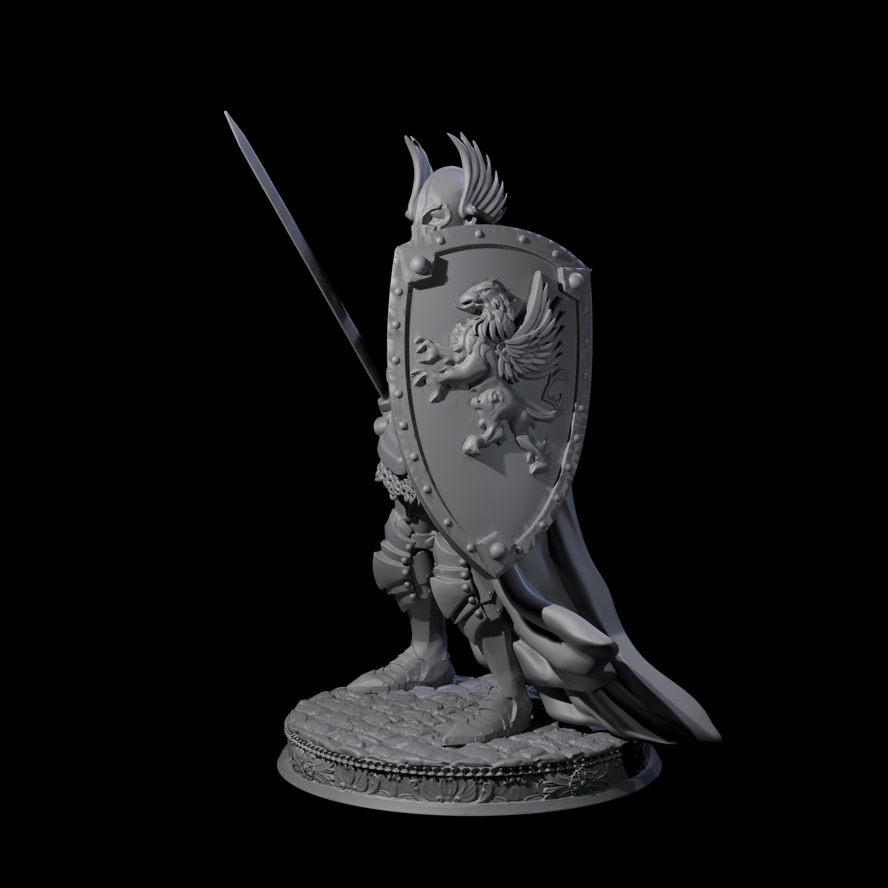 Steadfast Armoured Fighter Miniature for Dungeons and Dragons, Pathfinder or other TTRPGs