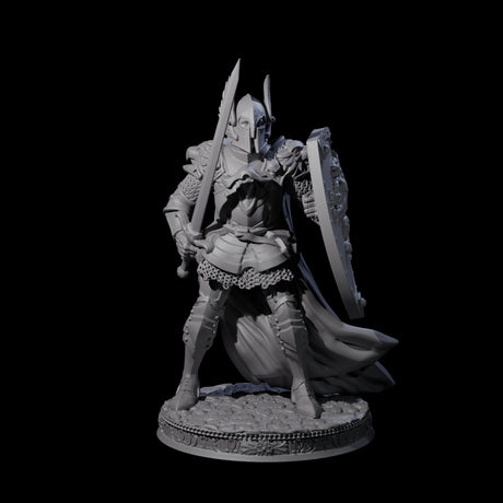 Steadfast Armoured Fighter Miniature for Dungeons and Dragons, Pathfinder or other TTRPGs