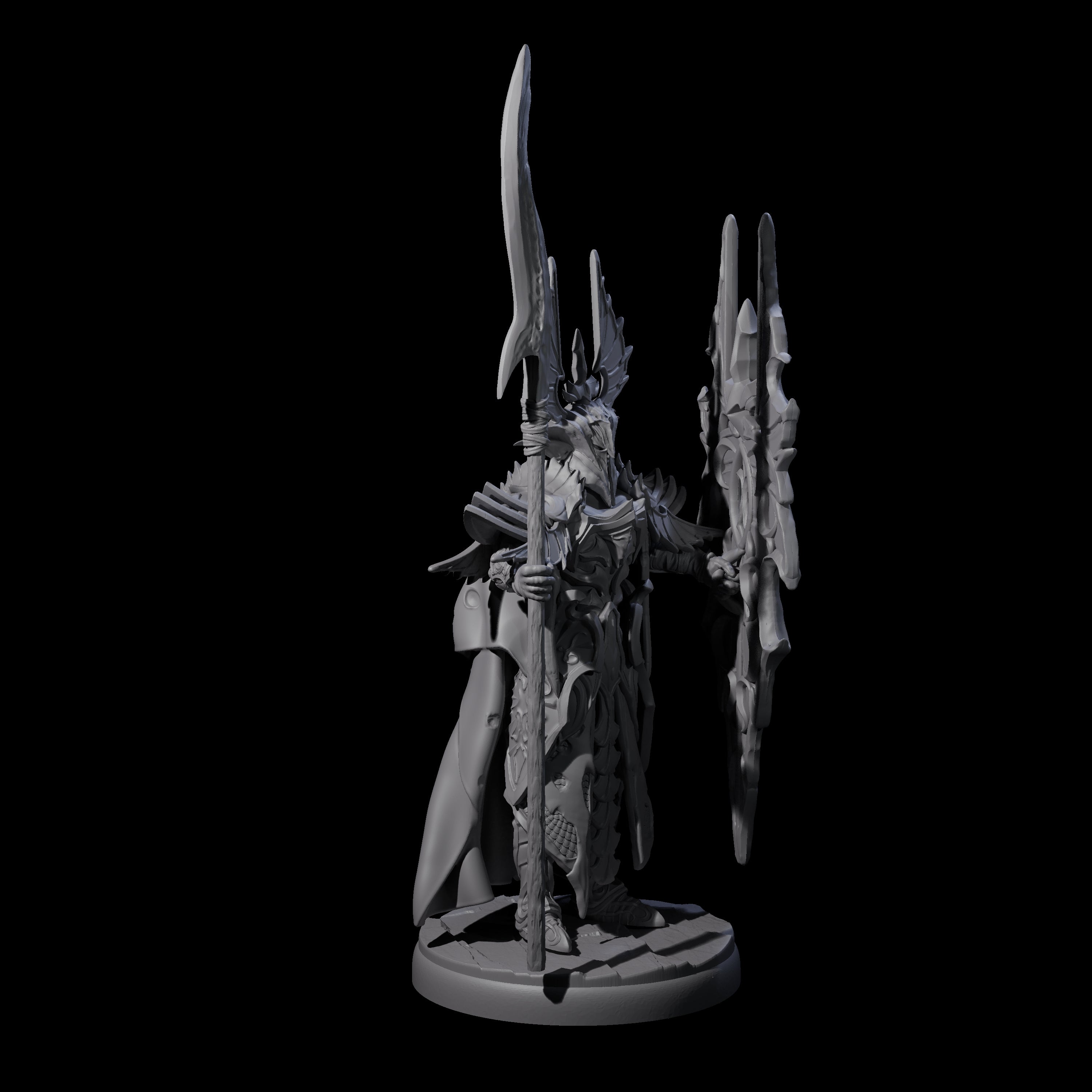 Steadfast Dark Elf Guard A Miniature for Dungeons and Dragons, Pathfinder or other TTRPGs