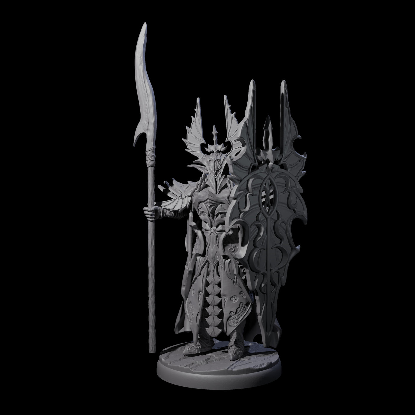 Steadfast Dark Elf Guard A Miniature for Dungeons and Dragons, Pathfinder or other TTRPGs