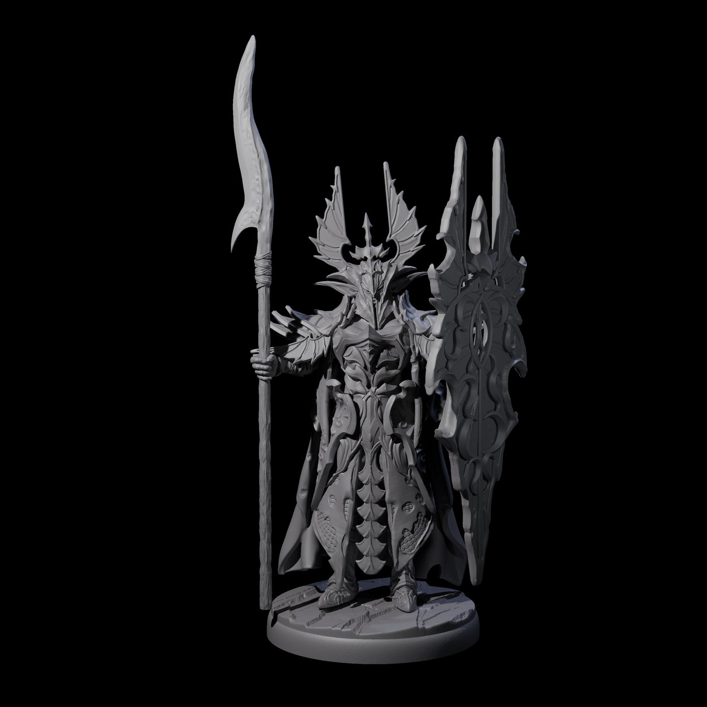 Steadfast Dark Elf Guard A Miniature for Dungeons and Dragons, Pathfinder or other TTRPGs