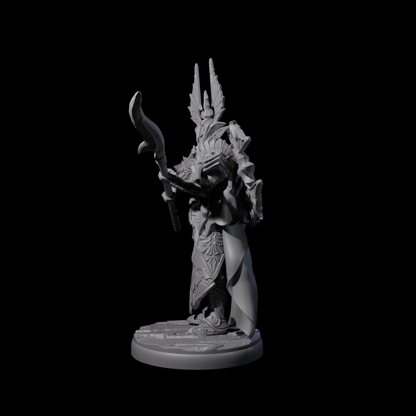 Steadfast Dark Elf Guard C Miniature for Dungeons and Dragons, Pathfinder or other TTRPGs