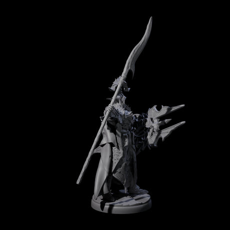 Steadfast Dark Elf Guard Commander Miniature for Dungeons and Dragons, Pathfinder or other TTRPGs