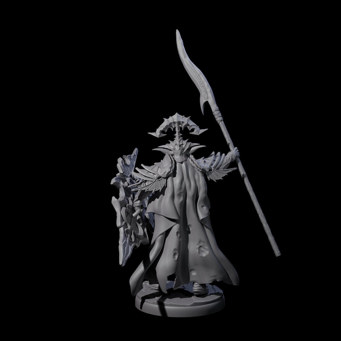 Steadfast Dark Elf Guard Commander Miniature for Dungeons and Dragons, Pathfinder or other TTRPGs