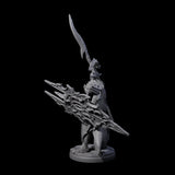 Steadfast Dark Elf Guard Commander Miniature for Dungeons and Dragons, Pathfinder or other TTRPGs