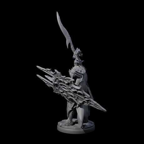 Steadfast Dark Elf Guard Commander Miniature for Dungeons and Dragons, Pathfinder or other TTRPGs
