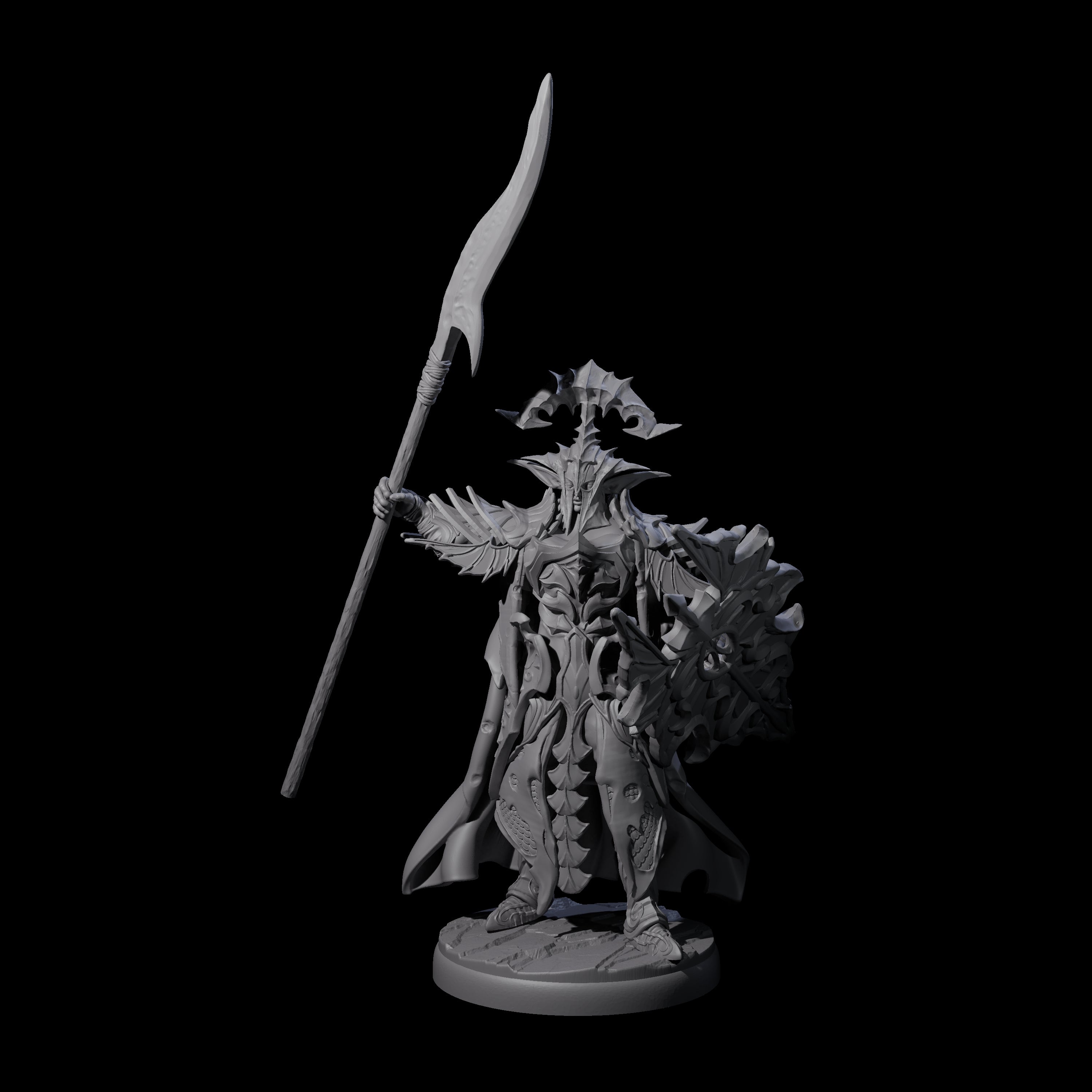 Steadfast Dark Elf Guard Commander Miniature for Dungeons and Dragons, Pathfinder or other TTRPGs
