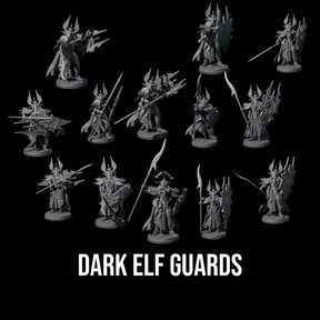 Steadfast Dark Elf Guard Company Miniature for Dungeons and Dragons, Pathfinder or other TTRPGs