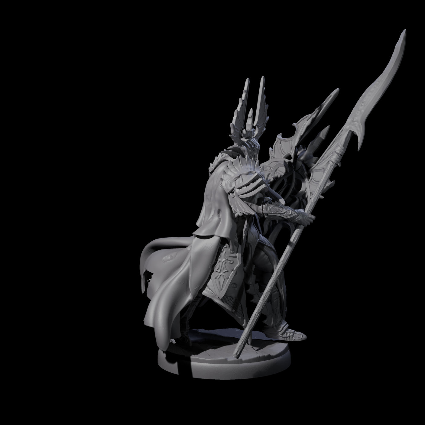 Steadfast Dark Elf Guard E Miniature for Dungeons and Dragons, Pathfinder or other TTRPGs