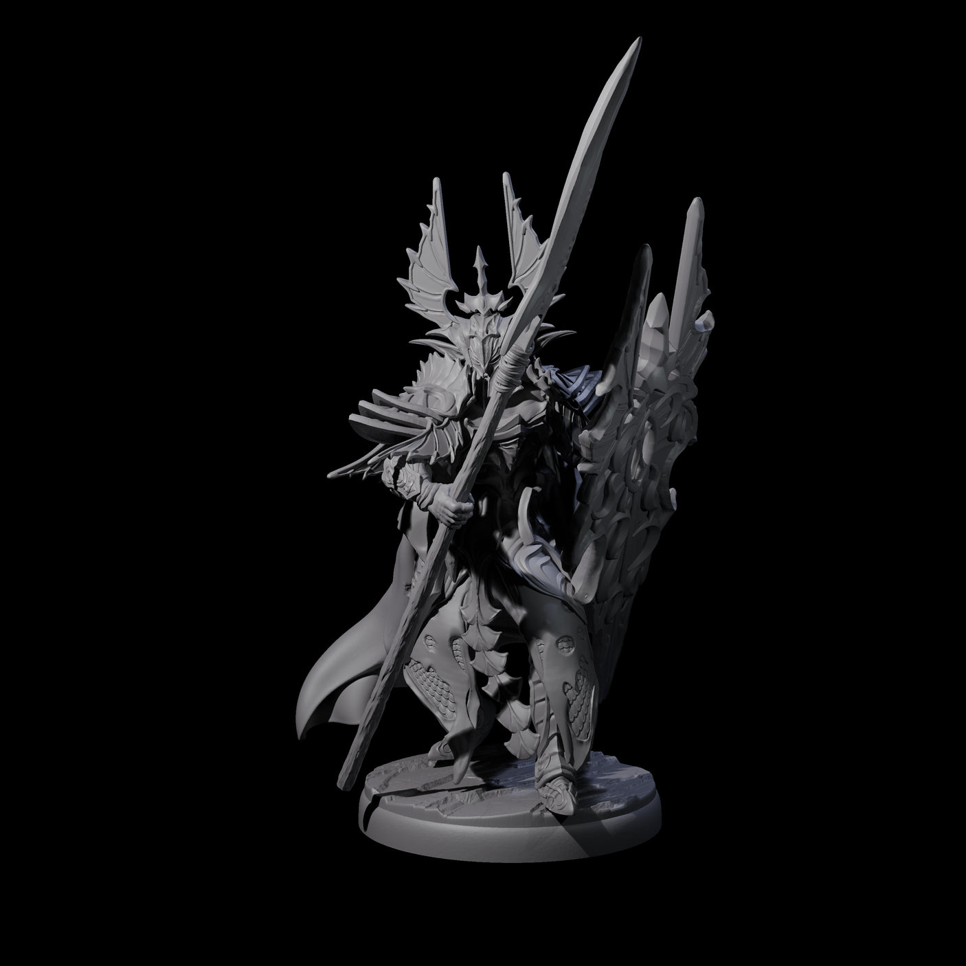 Steadfast Dark Elf Guard E Miniature for Dungeons and Dragons, Pathfinder or other TTRPGs