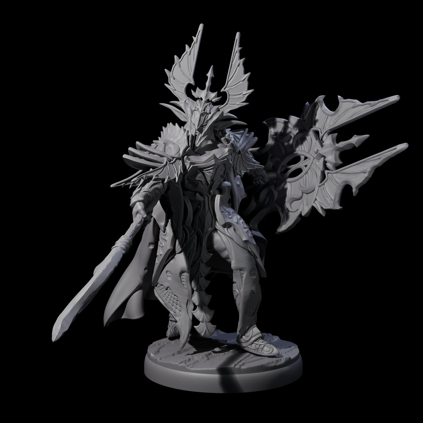 Steadfast Dark Elf Guard F Miniature for Dungeons and Dragons, Pathfinder or other TTRPGs