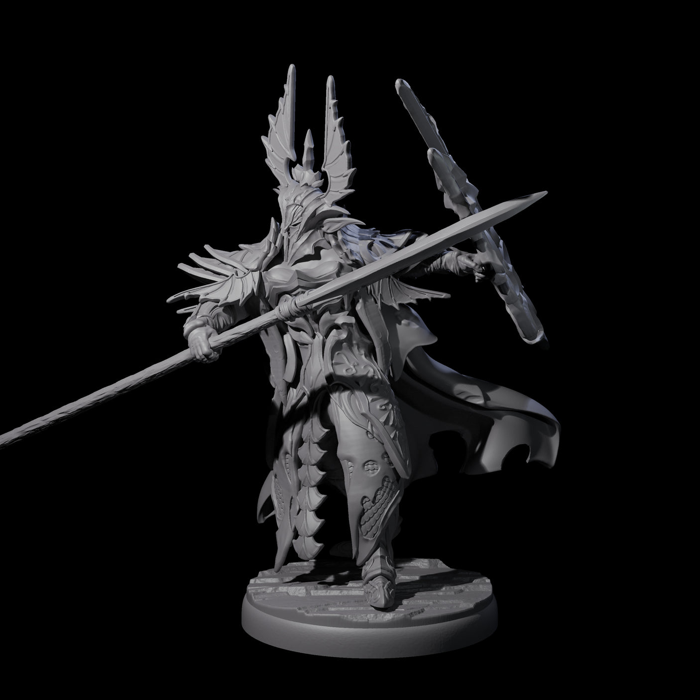 Steadfast Dark Elf Guard G Miniature for Dungeons and Dragons, Pathfinder or other TTRPGs