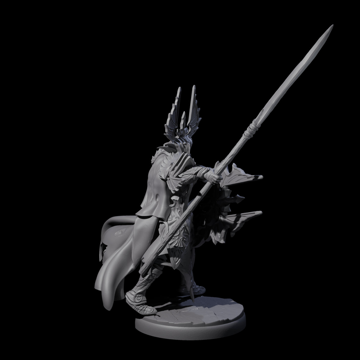 Steadfast Dark Elf Guard H Miniature for Dungeons and Dragons, Pathfinder or other TTRPGs
