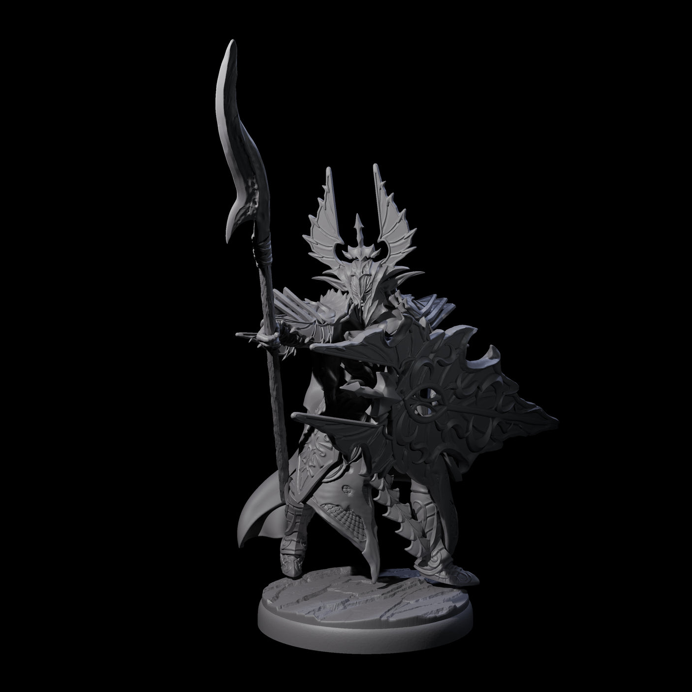 Steadfast Dark Elf Guard H Miniature for Dungeons and Dragons, Pathfinder or other TTRPGs