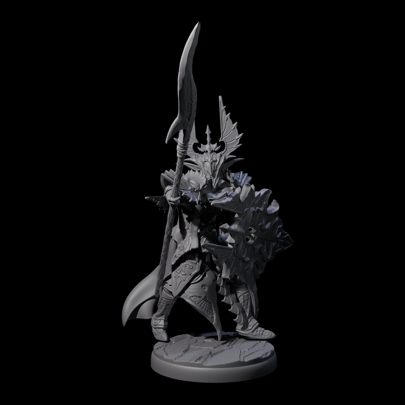 Steadfast Dark Elf Guard H Miniature for Dungeons and Dragons, Pathfinder or other TTRPGs
