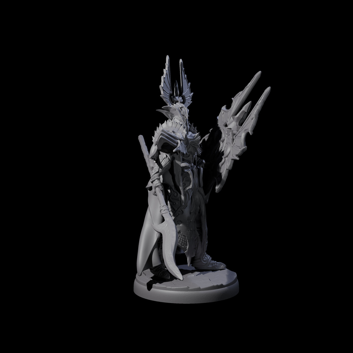 Steadfast Dark Elf Guard J Miniature for Dungeons and Dragons, Pathfinder or other TTRPGs
