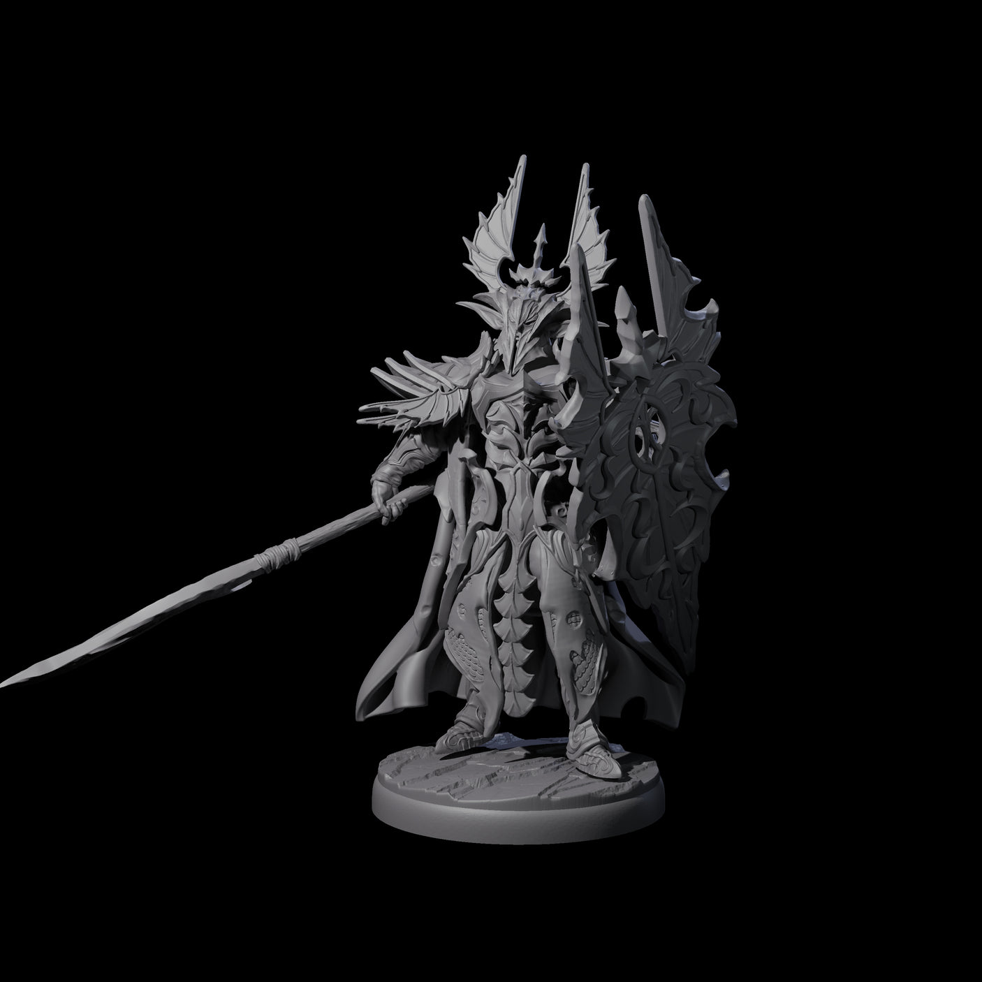 Steadfast Dark Elf Guard J Miniature for Dungeons and Dragons, Pathfinder or other TTRPGs