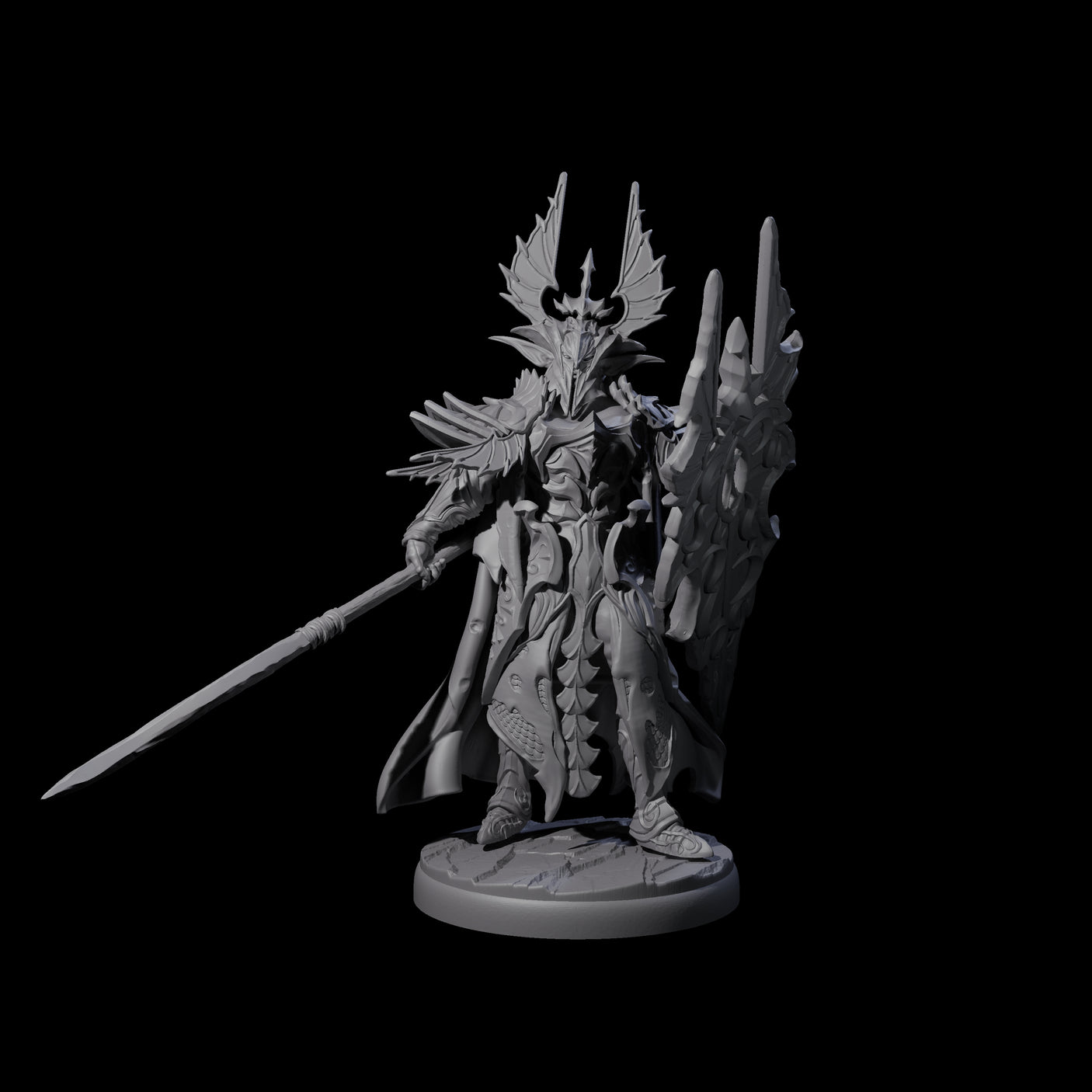 Steadfast Dark Elf Guard J Miniature for Dungeons and Dragons, Pathfinder or other TTRPGs