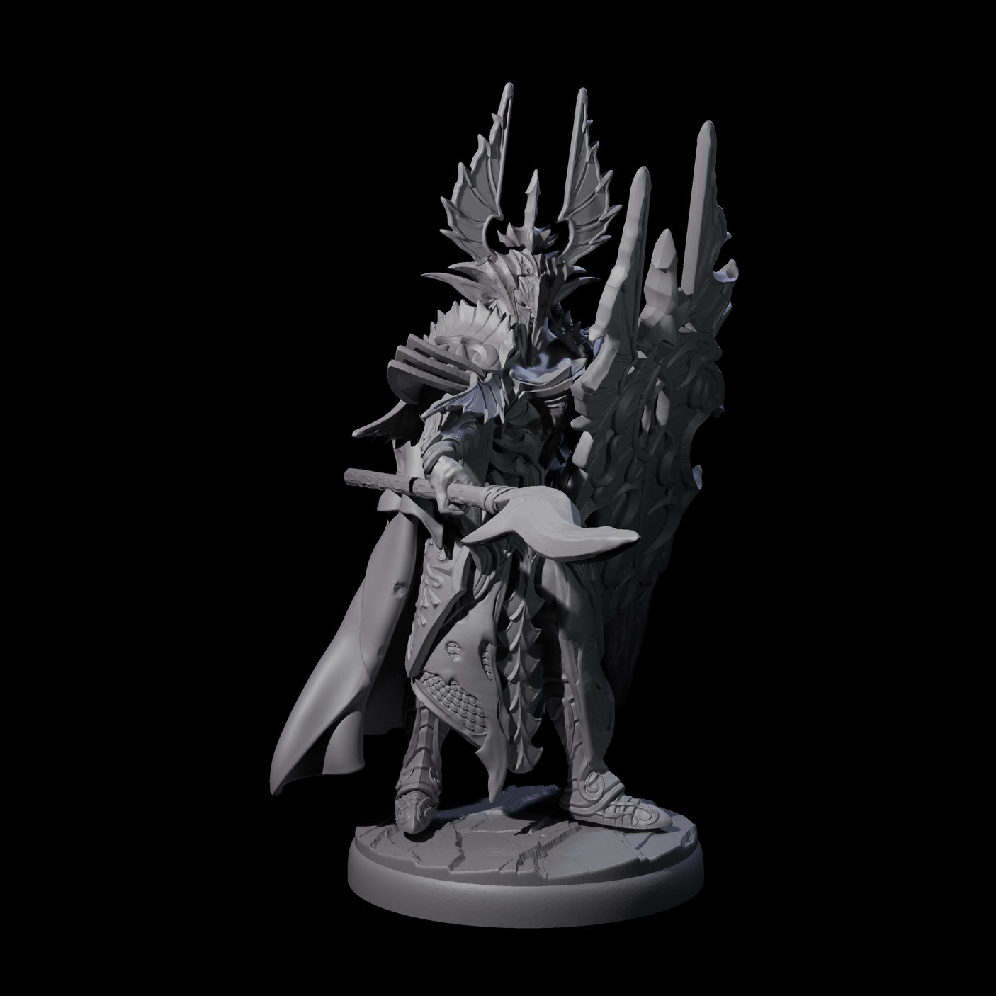 Steadfast Dark Elf Guard K Miniature for Dungeons and Dragons, Pathfinder or other TTRPGs