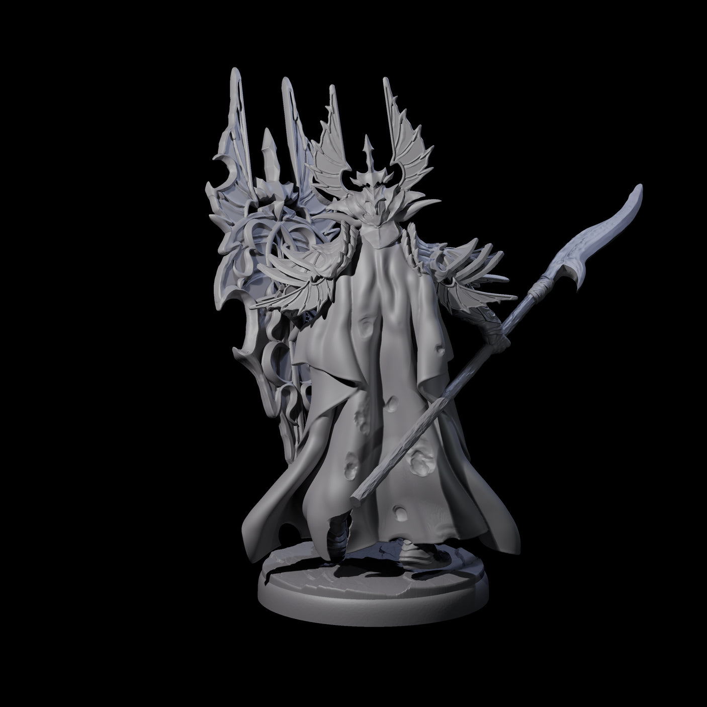Steadfast Dark Elf Guard L Miniature for Dungeons and Dragons, Pathfinder or other TTRPGs