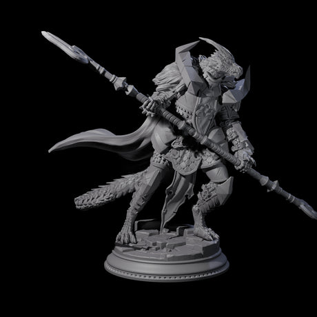 Steadfast Dragonborn General Miniature for Dungeons and Dragons, Pathfinder or other TTRPGs