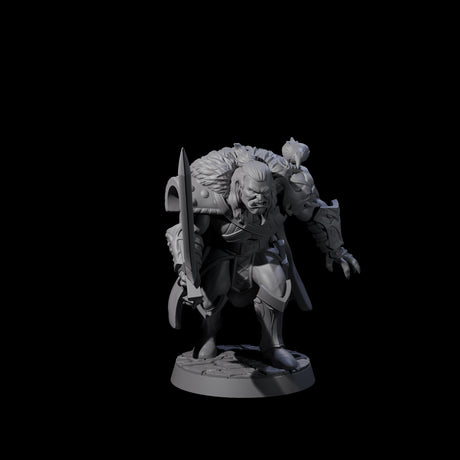 Stealthing Half Orc Fighter Miniature for Dungeons and Dragons, Pathfinder or other TTRPGs